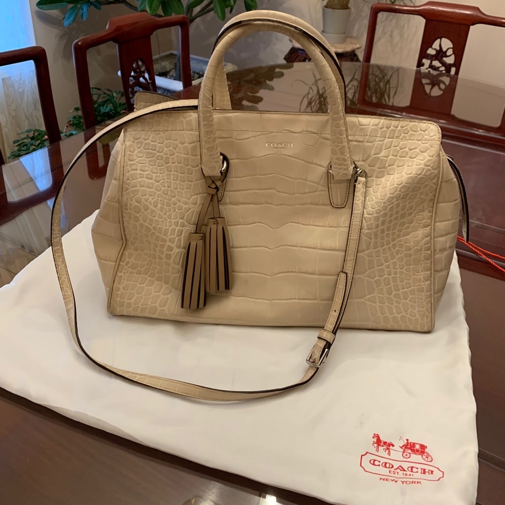 Coach Embossed croc leather Large bag